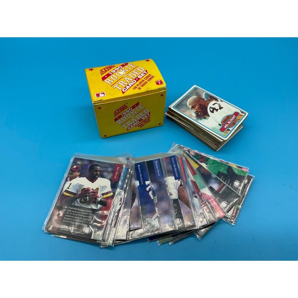 1990 Score Traded Rookie Set w/ Additional Baseball & Football‎ Cards MIXED Lot